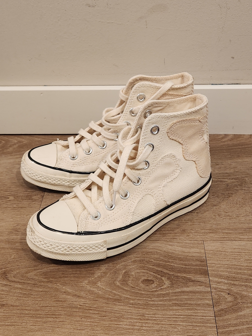 Converse Chuck 70 High Top Textured Tonal Camo Canvas Sneakers Off White Sz 5 - Picture 8 of 12
